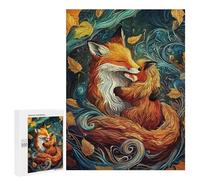 Puzzles pour Adolescents Fox Family Embrace Puzzles pour Adultes À Monter Soi-même, Décorations Murales, Idées Cadeaux pour Toute La Famille 500 PCS