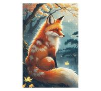 Puzzles pour Adolescents Fox in A Mystical Forest Puzzle pour Adultes - Jeu Manuel - Découpe De Précision - Idéal pour Un Anniversaire Ou Noël 1000pcs(75x50cm)