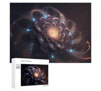 Puzzles pour Adolescents Fractal Flower in Space Puzzles pour Adultes Jouets Anti-Stress Vacances À La Maison Passer Le Temps Interaction Parent-Enfant 500 PCS