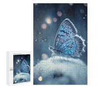 Puzzles pour Adolescents Frosty Winter Butterfly Puzzles pour Adultes - Jeu Manuel - Niveau De Difficulté Élevé - Idée Cadeau Originale pour Un Anniversaire 1000 PCS