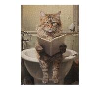 Puzzles pour Adolescents Funny Cat Puzzles pour Adultes, Jouets Anti-Stress, Décoration Murale, Cadeaux De Noël Et d'anniversaire 52x38cm/1000pcs