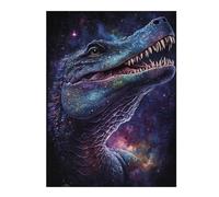 Puzzles pour Adolescents Galactic Crocodile Art Print-1 Puzzle Anti-Stress - Un Cadeau Artistique pour Les Amis Et La Famille