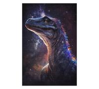 Puzzles pour Adolescents Galactic Dinosaur Art Print-2 Puzzles pour Adultes, Jouets À Monter Soi-même, Cadeaux pour Femmes, Cadeaux De Noël Et d'anniversaire 1000pcs(75x50cm)