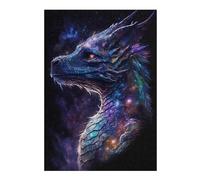 Puzzles pour Adolescents Galactic Dragon Art Print-19 Jeu De Puzzle Familial, Cadeau d'anniversaire Ou De Noël 1000pcs(38x26cm)