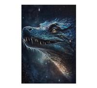 Puzzles pour Adolescents Galactic Dragon Head Puzzles pour Adultes Jeux Relaxants Cadeaux De Décoration Parfaits pour Les Amis Et La Famille 1000pcs(38x26cm)