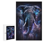 Puzzles pour Adolescents Galactic Elephant Majesty Puzzle Anti-Stress pour Adolescents Chaque Pièce Est Unique - Idéal comme Cadeau pour Toute La Famille 1000 PCS