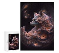 Puzzles pour Adolescents Galactic Fox Portrait -3 Puzzles pour Adultes Jeu Manuel Cadeau d'anniversaire Cadeau d'anniversaire, Cadeaux, 300 PCS