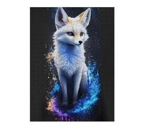 Puzzles pour Adolescents Galactic Fox Portrait -4 Puzzles pour Adultes, Jouet, Décoration Murale, Décoration Intérieure, Défi À Réaliser 52x38cm/1000pcs