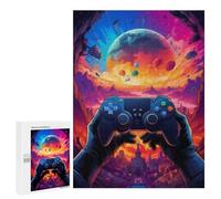Puzzles pour Adolescents Galactic Gaming Gloves Puzzles pour Adultes Jouets Anti-Stress Vacances À La Maison Passer Le Temps Interaction Parent-Enfant 500 PCS