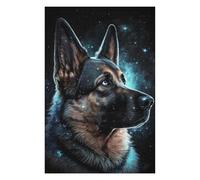 Puzzles pour Adolescents Galactic Guardian German Shepherd Art Print -2 Puzzles pour Adultes, Jouets À Monter Soi-même, Cadeaux pour Femmes, Cadeaux De Noël Et d'anniversaire 1000pcs(75x50cm)