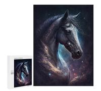 Puzzles pour Adolescents Galactic Horse Portrait -1 Puzzles pour Adultes À Monter Soi-même, Décorations Murales, Idées Cadeaux pour Toute La Famille 500 PCS
