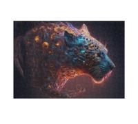 Puzzles pour Adolescents Galactic Leopard Cosmic Artwork -2 Puzzle pour Adultes, Jeux Relaxants, Décoration Murale Idéale comme Cadeau 38x26cm/1000pcs