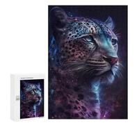 Puzzles pour Adolescents Galactic Leopard Portrait-19 Puzzle Anti-Stress pour Adolescents Chaque Pièce Est Unique - Idéal comme Cadeau pour Toute La Famille 300 PCS