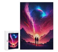 Puzzles pour Adolescents Galactic Love Couple Puzzles pour Adolescents - Décoration Murale - Cadeau Unique pour Anniversaire Et Noël