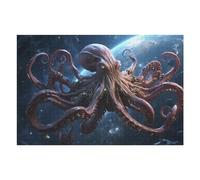 Puzzles pour Adolescents Galactic Octopus Encounter Puzzle pour Adultes - Jeu Manuel - Découpe De Précision - Idéal pour Un Anniversaire Ou Noël 1000pcs(75x50cm)