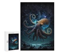 Puzzles pour Adolescents Galactic Octopus Majesty Puzzle Anti-Stress pour Adolescents Chaque Pièce Est Unique - Idéal comme Cadeau pour Toute La Famille 300 PCS