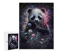 Puzzles pour Adolescents Galactic Panda with Flowers -5 Puzzle Anti-Stress pour Adolescents Chaque Pièce Est Unique - Idéal comme Cadeau pour Toute La Famille 500 PCS