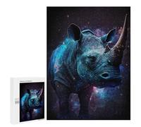 Puzzles pour Adolescents Galactic Rhino Art Print Casse-tête pour Adolescents : Analyse Et Logique, Difficile Et Stimulant, Idéal comme Cadeau 500 PCS