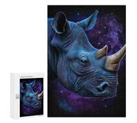 Puzzles pour Adolescents Galactic Rhino Cosmic Wildlife Art Casse-tête pour Adolescents : Analyse Et Logique, Difficile Et Stimulant, Idéal comme Cadeau 300 PCS