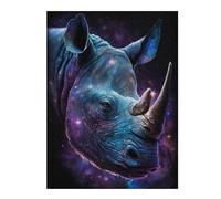 Puzzles pour Adolescents Galactic Rhino Portrait-15 Puzzle Anti-Stress - Un Cadeau Artistique pour Les Amis Et La Famille