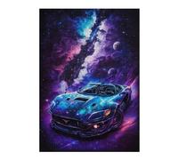 Puzzles pour Adolescents Galactic Sports Car Artwork-3 Jeu De Puzzle Familial, Cadeau d'anniversaire Ou De Noël 1000pcs(38x26cm)