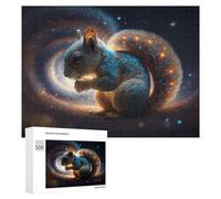 Puzzles pour Adolescents Galactic Squirrel Cosmic Whiskered Wonder -1 Puzzles pour Adultes Jeux De Détente Cadeaux pour Femmes Idéal comme Cadeau pour Toute La Famille 500 PCS