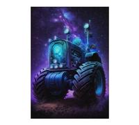 Puzzles pour Adolescents Galactic Tractor Lights-3 Puzzles pour Adultes Jeux Relaxants Cadeaux De Décoration Parfaits pour Les Amis Et La Famille 1000pcs(38x26cm)