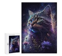 Puzzles pour Adolescents Galactic Whiskered Wonder Casse-tête pour Adolescents : Analyse Et Logique, Difficile Et Stimulant, Idéal comme Cadeau 300 PCS
