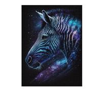Puzzles pour Adolescents Galactic Zebra Art Print Puzzle Anti-Stress - Un Cadeau Artistique pour Les Amis Et La Famille