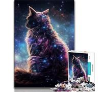 Puzzles pour Adolescents Galaxy Cats, Aidez Le Cerveau à exercer des Jouets addictifs pour cultiver la Patience, Cadeau pour Les Anniversaires (75x50cm)