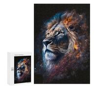 Puzzles pour Adolescents Galaxy Cosmic Lion Face Puzzles pour Adultes - Jeu Manuel - Niveau De Difficulté Élevé - Idée Cadeau Originale pour Un Anniversaire 300 PCS