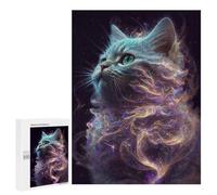 Puzzles pour Adolescents Galaxy Kitten White Cat Puzzle pour Adultes, Décoration Murale, Œuvre d'art, Cadeau d'anniversaire, Cadeaux, 500 PCS