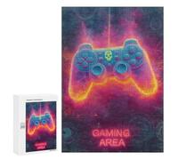 Puzzles pour Adolescents Gaming Area Neon Sign-1 Puzzle Anti-Stress pour Adolescents Chaque Pièce Est Unique - Idéal comme Cadeau pour Toute La Famille 300 PCS
