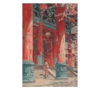 Puzzles pour Adolescents Geisha Temple Sakura Puzzles Anti-Stress, Jouets pour Se Détendre À La Maison, Cadeaux d'anniversaire Et Cadeaux Uniques 75x50cm/1000pcs