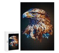 Puzzles pour Adolescents Geometric Bald Eagle Art Puzzle pour Adultes, Décoration Murale, Œuvre d'art, Cadeau d'anniversaire, Cadeaux, 300 PCS
