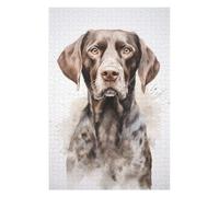 Puzzles pour Adolescents German Pointer Portrait Casse-têtes pour Adultes, Jeux Familiaux, Course De Vitesse Manuelle, Cadeaux pour Les Amis Et La Famille 75x50cm/1000pcs
