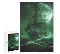Puzzles pour Adolescents Ghost Ship in The Storm Puzzles pour Adultes - Jeu Manuel - Niveau De Difficulté Élevé - Idée Cadeau Originale pour Un Anniversaire 1000 PCS