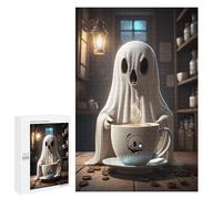 Puzzles pour Adolescents Ghostly Coffee Lover Puzzles pour Adolescents : Améliorent La Mémoire. Chaque Pièce Est Unique - Idée Cadeau d'anniversaire Unique 1000 PCS