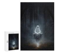 Puzzles pour Adolescents Ghostly Swing in Dark Forest Puzzle Anti-Stress pour Adolescents Chaque Pièce Est Unique - Idéal comme Cadeau pour Toute La Famille 300 PCS