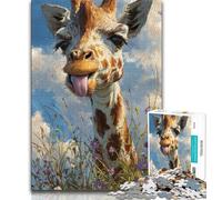 Puzzles pour Adolescents Girafe Fantastique, Aidez Le Cerveau à exercer des Jouets addictifs pour cultiver la Patience, Cadeau pour Les Anniversaires (38x26cm)