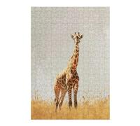 Puzzles pour Adolescents Giraffe in Tall Grass Puzzles pour Adultes Jeu Manuel Décoration Intérieure Est Idéal comme Cadeau 38x26cm/1000pcs