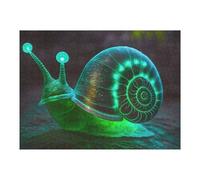 Puzzles pour Adolescents Glowing Fantasy Snail Artwork Puzzle pour Adultes, Jeux Relaxants, Décoration Murale Idéale comme Cadeau 52x38cm/1000pcs