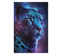 Puzzles pour Adolescents Glowing Leopard Art Print-3 Puzzles pour Adultes Jeux Relaxants Cadeaux De Décoration Parfaits pour Les Amis Et La Famille 1000pcs(75x50cm)