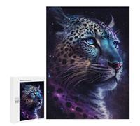 Puzzles pour Adolescents Glowing Leopard Portrait-2 Casse-tête pour Adolescents : Analyse Et Logique, Difficile Et Stimulant, Idéal comme Cadeau 500 PCS
