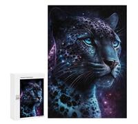 Puzzles pour Adolescents Glowing Leopard Portrait Puzzle Anti-Stress pour Adolescents Chaque Pièce Est Unique - Idéal comme Cadeau pour Toute La Famille 300 PCS