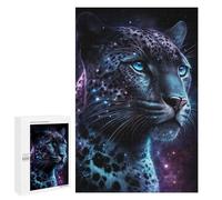 Puzzles pour Adolescents Glowing Leopard Portrait Puzzle Anti-Stress pour Adolescents Chaque Pièce Est Unique - Idéal comme Cadeau pour Toute La Famille 1000 PCS