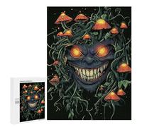 Puzzles pour Adolescents Goblincore Glowing Goblin with Mushrooms Puzzles pour Adultes, Jouets Anti-Stress, Difficile, Cadeau d'anniversaire, Cadeaux, 500 PCS