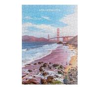 Puzzles pour Adolescents Golden Gate Bridge, San Francisco-1 Puzzle pour Adultes, Jeux Relaxants, Décoration Murale Idéale comme Cadeau 38x26cm/1000pcs