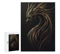 Puzzles pour Adolescents Golden Line Dragon Puzzles pour Adultes - Jeu Manuel - Niveau De Difficulté Élevé - Idée Cadeau Originale pour Un Anniversaire 300 PCS