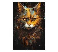 Puzzles pour Adolescents Golden Machine Cat Jeux De Puzzle en Famille Découpe De Précision Cadeaux Uniques pour Anniversaire Et Noël
